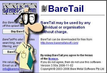 使用BareTail实时监视日志文件（仅Windows）