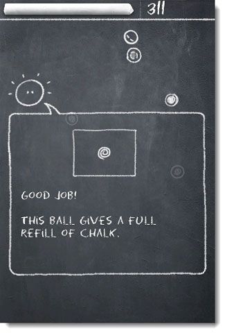 回到黑板上，用粉笔球精简版全天玩弹跳游戏