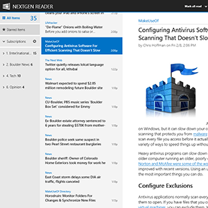 如何在Nextgen中使用Metro风格的Google阅读器[Windows 8]