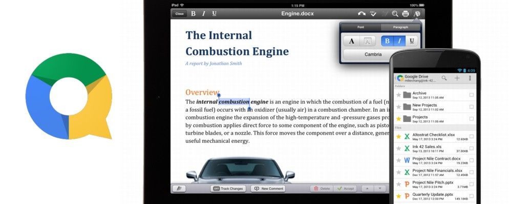 QuickOffice在Android和iOS上免费提供10 GB的额外Google Drive存储空间