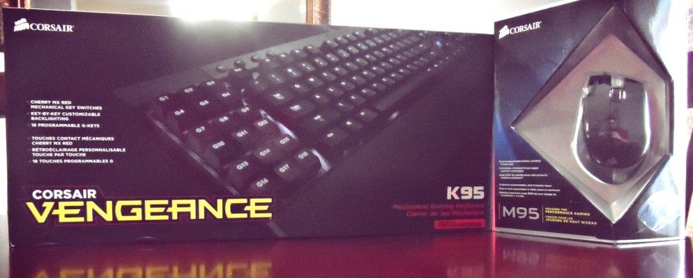 Corsair Vengeance K95机械游戏键盘和M95游戏鼠标评测和赠品