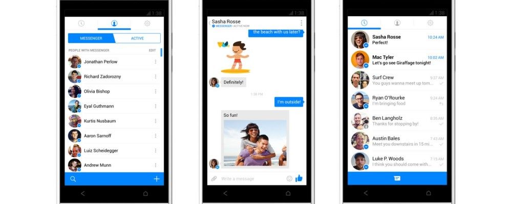 适用于Android的Facebook改造Messenger,集成了SMS