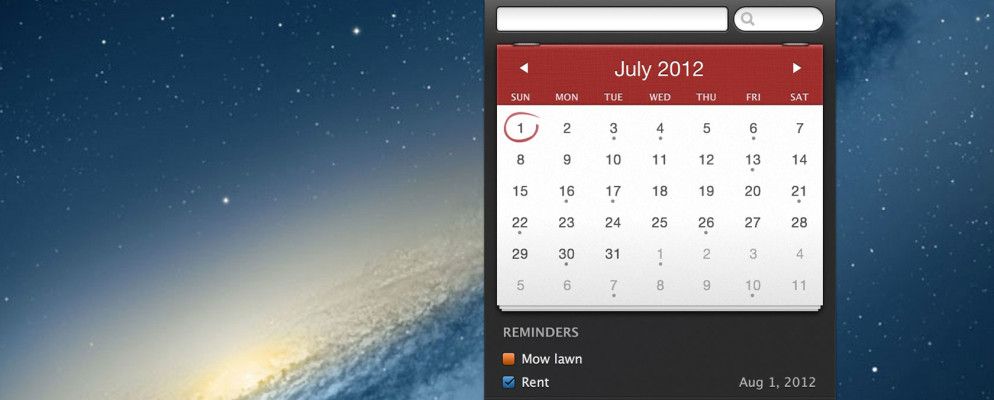 通过Mac菜单栏管理日历