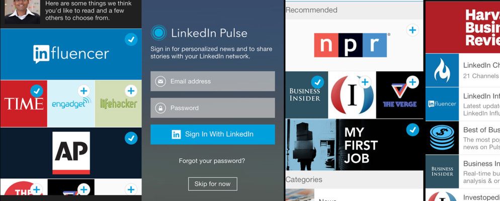 LinkedIn与Pulse集成以进行专业新闻汇总,社交共享