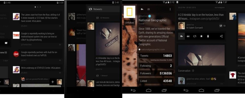 免费,流畅和快速:碳在Twitter上的魅力与Android一样美丽
