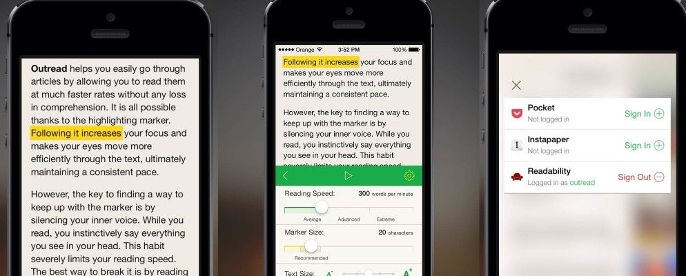 通过iPhone应用程序外展提高阅读速度