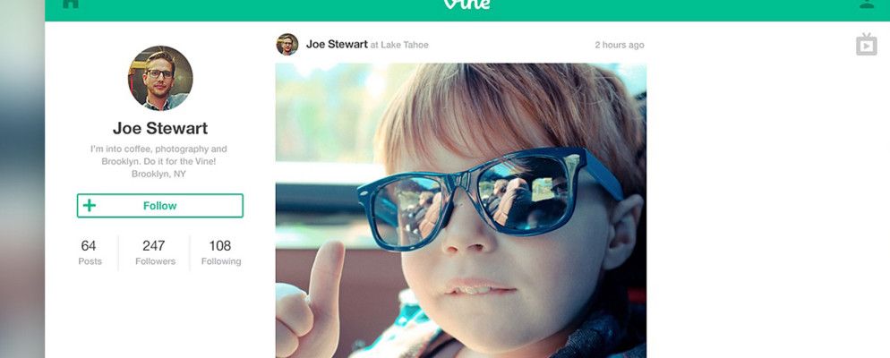 Vine以全屏电视模式在线发布视频服务
