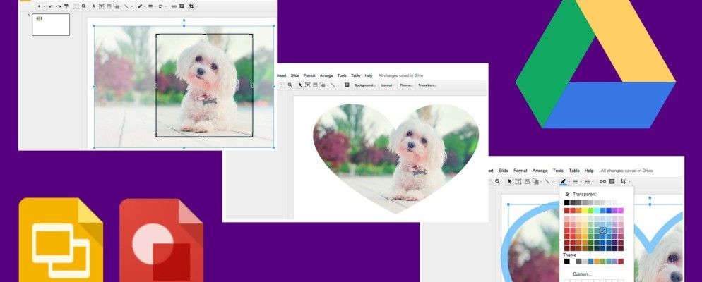 Google Presentation and Drawing Apps添加图像裁剪,蒙版和边框
