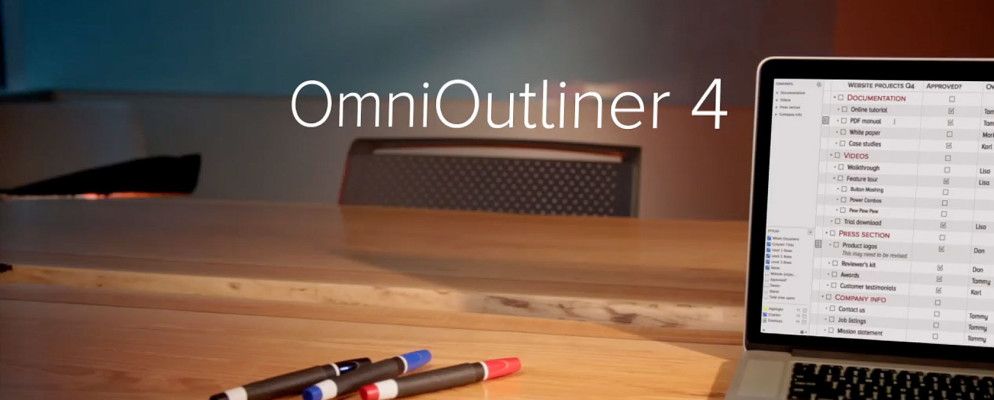 使用OmniOutliner 4进行头脑风暴,管理和呈现轮廓样式