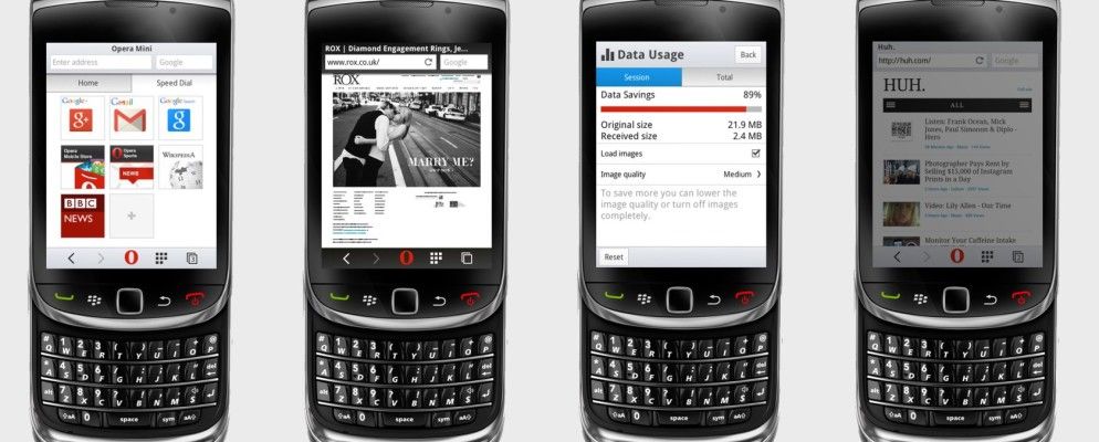 Opera Mini 8重新设计为Java和BlackBerry手机带来了专用浏览