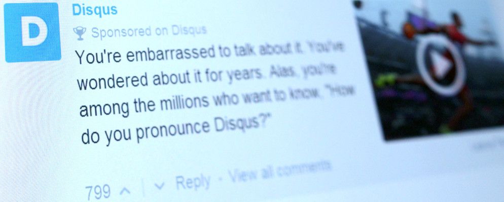 Disqus评论平台推出赞助评论