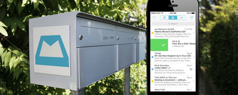 iOS上的邮箱通过自动滑动和Dropbox集成获取更新