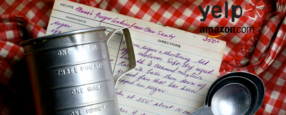 在亚马逊，Yelp和其他地方进行值得评论的食谱