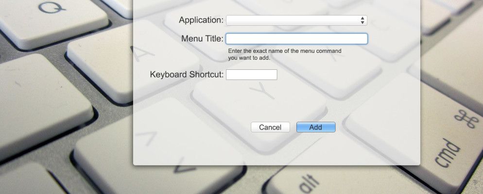 如何为任何Mac菜单项创建键盘快捷键