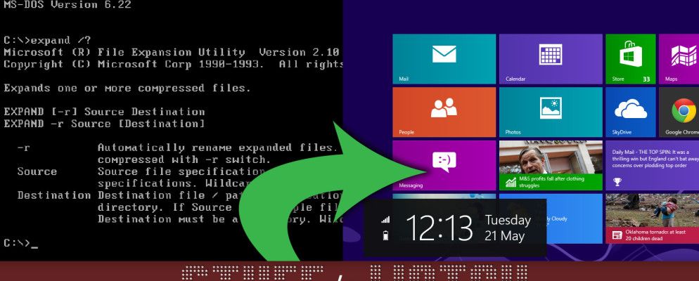 您可以将MS-DOS 6.22升级到Windows 8，如果您确实要[观看内容]