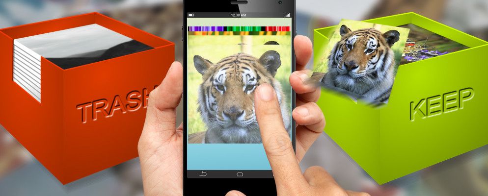 对移动照片进行排序的简单方法:向右滑动即可保留,向左滑动即可删除