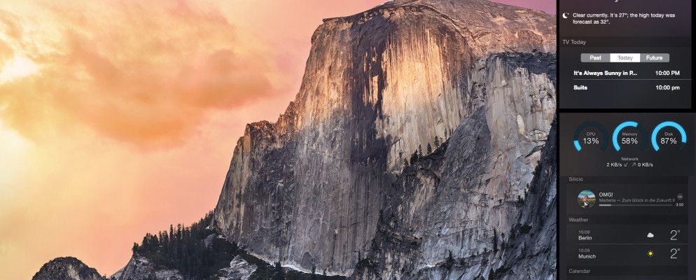 优胜美地通知中心的11个其他小部件