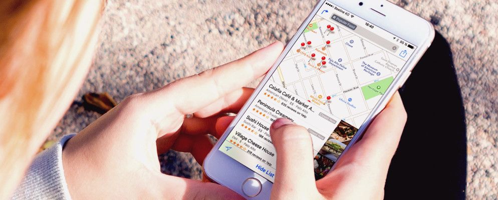 使用您的iPhone查找附近的食物，运输和服务