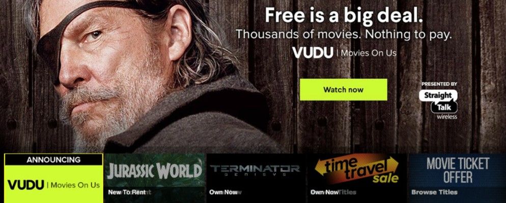 Vudu为我们提供1,000多部免费电影