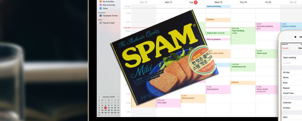 如何以正确的方式停止和删除iCloud日历垃圾邮件