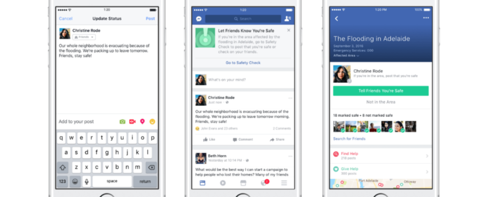 Facebook帮助您在危机中帮助他人