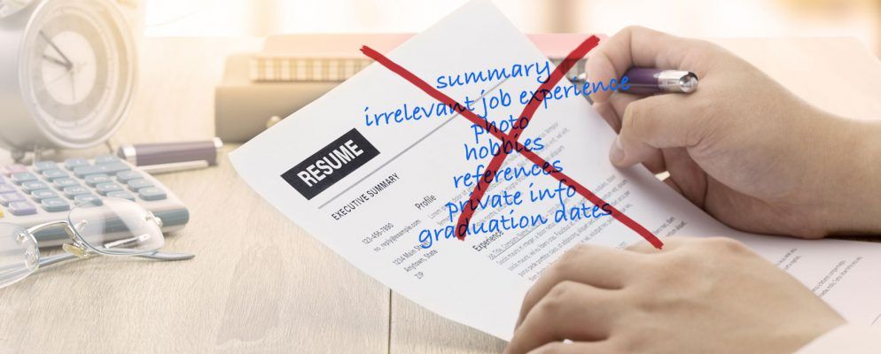 你不应该把10件事放在简历上