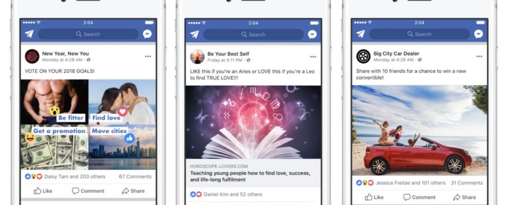 Facebook降级了求喜欢的帖子