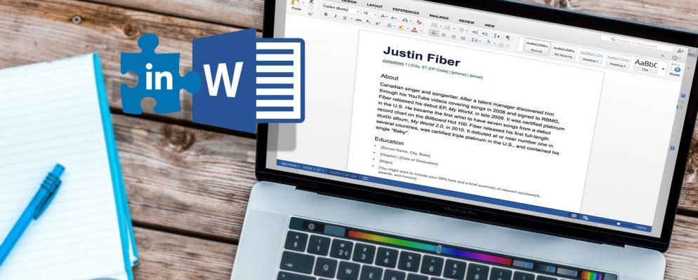 如何在Microsoft Word中使用LinkedIn简历助手