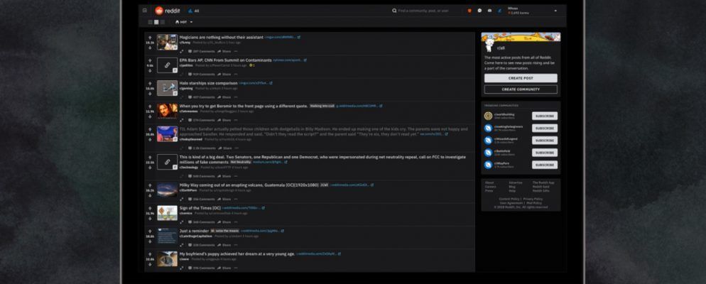Reddit在桌面上添加夜间模式