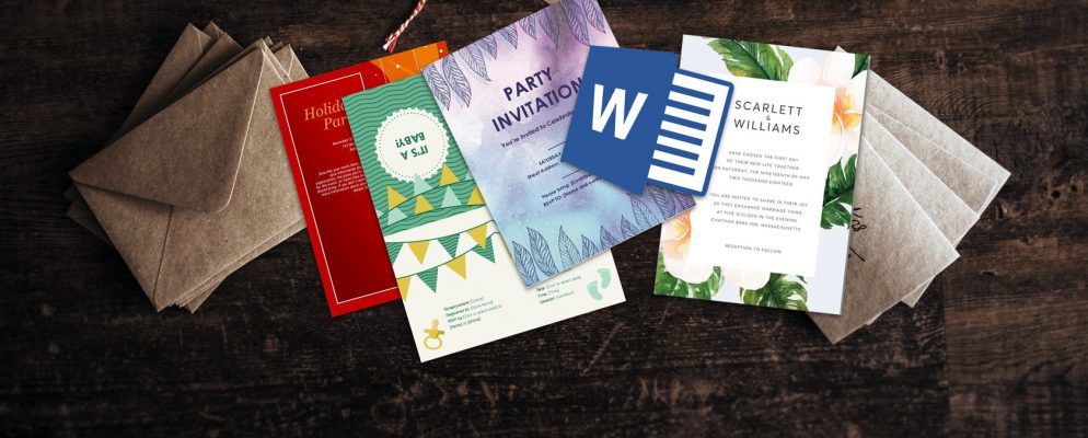 13个用于在Microsoft Word中创建事件邀请的免费模板