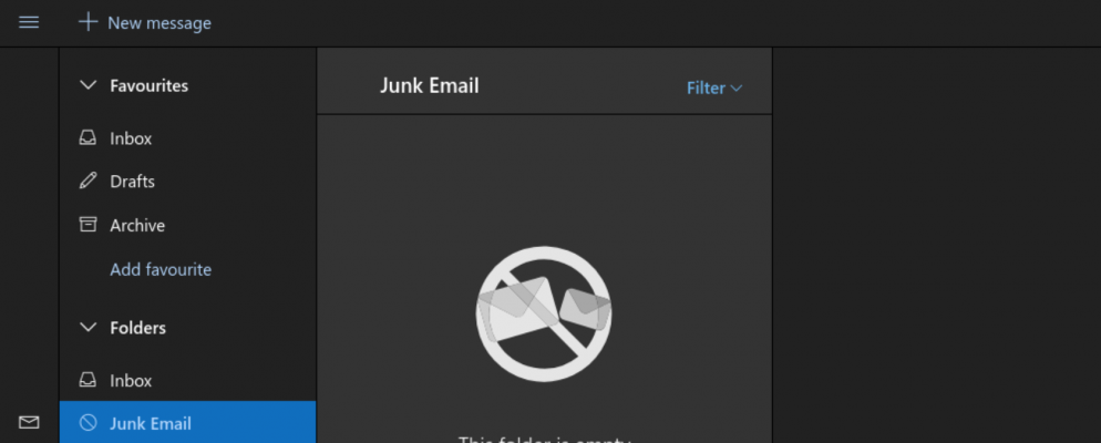 Microsoft为Outlook.com提供了黑暗模式