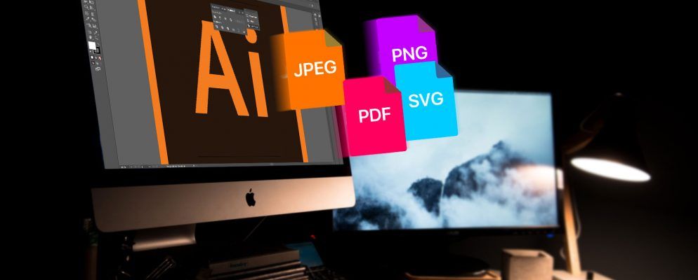 如何以其他格式保存Adobe Illustrator文件:JPEG,PNG,SVG,等等。