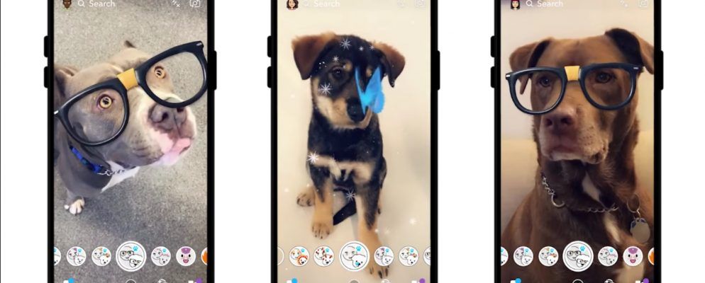 Snapchat推出狗用镜片