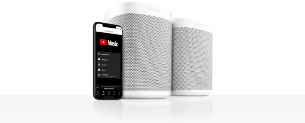 YouTube音乐现在可以与Sonos扬声器一起使用