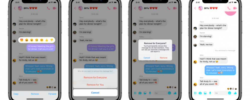 您现在可以从Facebook Messenger删除邮件
