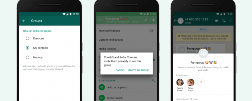 您现在可以阻止人们将您添加到WhatsApp组中