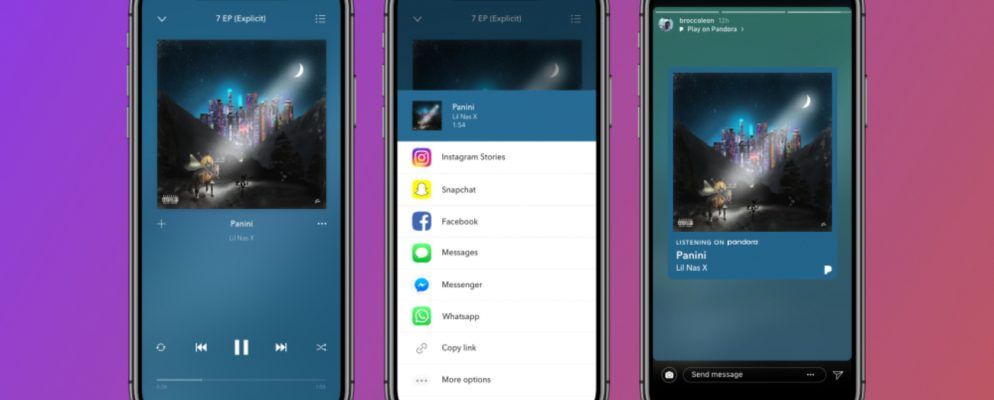 您现在可以在Instagram故事上分享潘多拉音乐