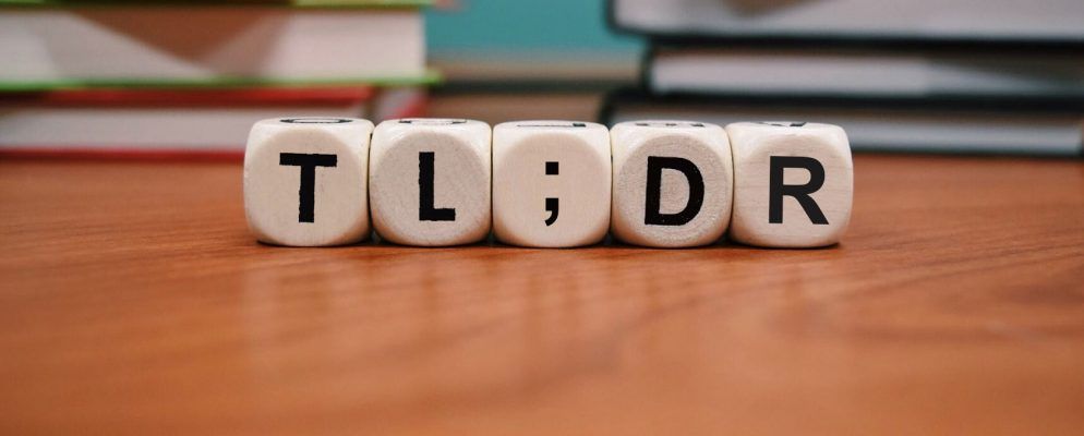 TLDR:其含义,正确用法和示例