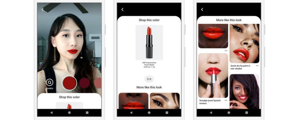 Pinterest现在让您几乎可以尝试化妆