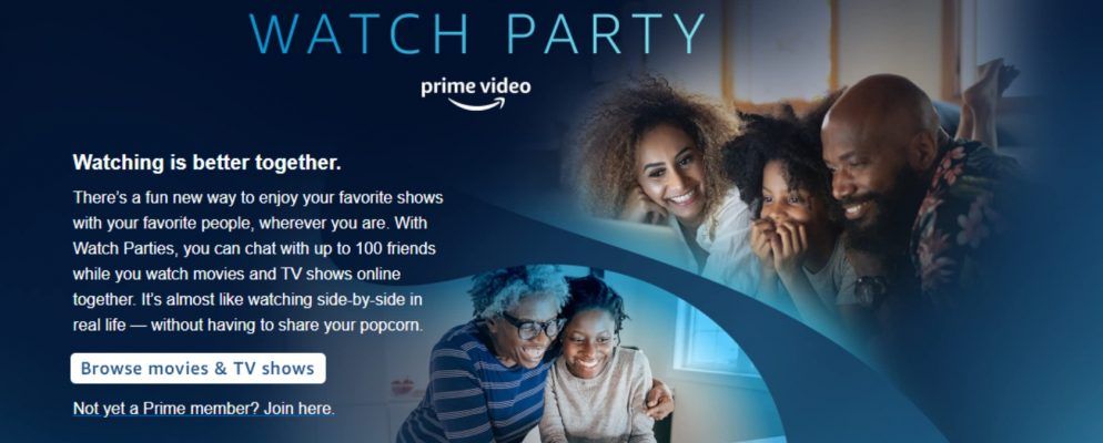 您现在可以在Amazon Prime Video上举办观看派对