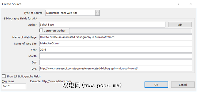 Microsoft Word引用选项卡的简单指南 双电网 Pcpc Me